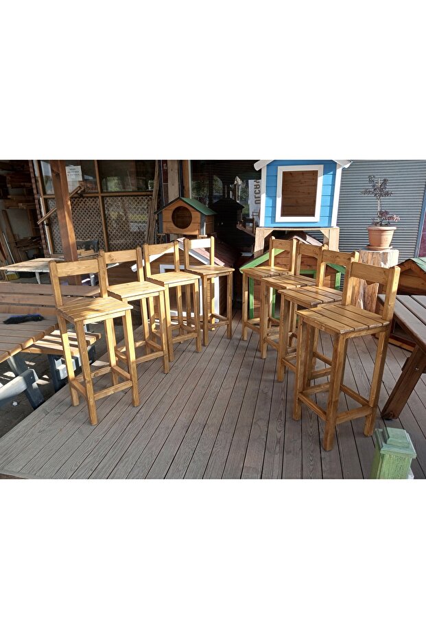 Ahşap Bar Sandalyesi - 1