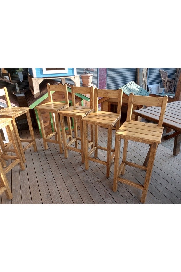 Ahşap Bar Sandalyesi - 2