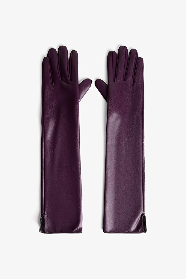 Uzun suni deri eldiven - 1