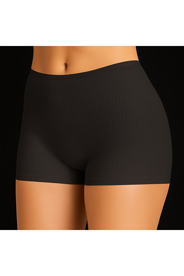 Women's 3-Pack Ribbed Modal Shorts (Black)