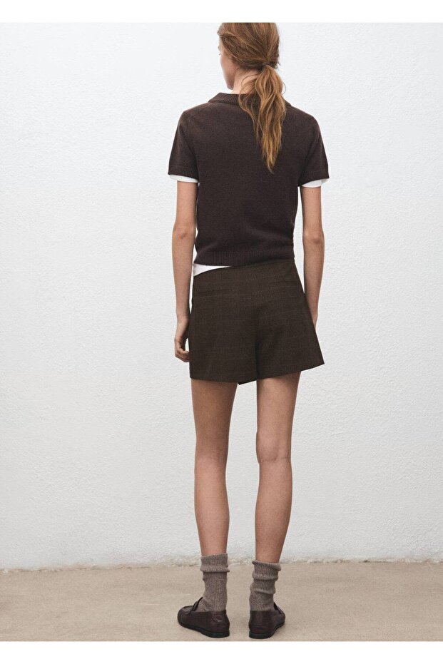 Damalı asimetrik etek - 4