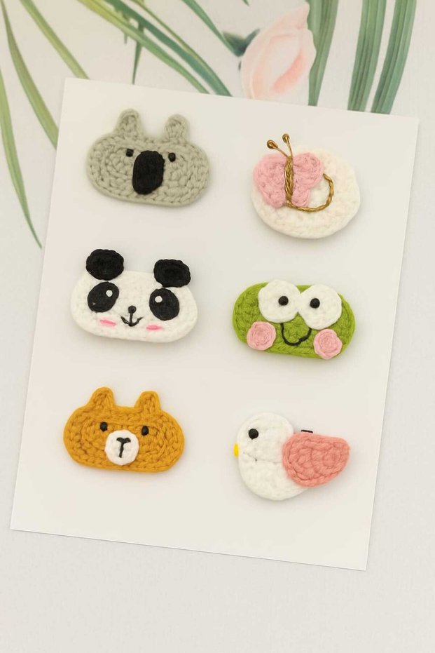 Bagless Baby Buckle Handmade 100% Cotton Mixed 6-Piece Clip Baby Buckle Antiallergic Pinterest (0-3 Years)