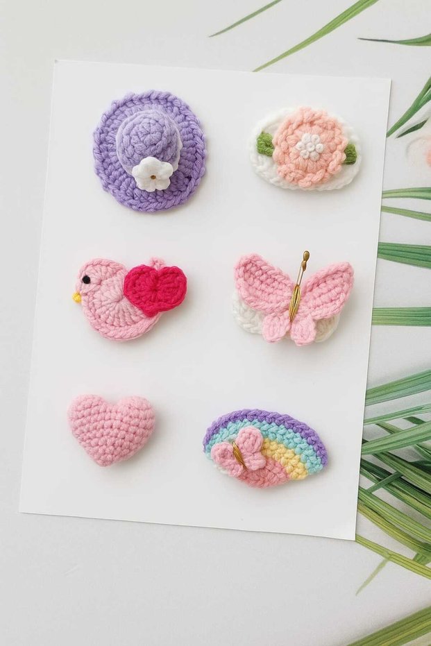 Bagless Baby Buckle Handmade 100% Cotton Mixed 6-Piece Clip Baby Buckle Antiallergic Pinterest (0-3 Years)