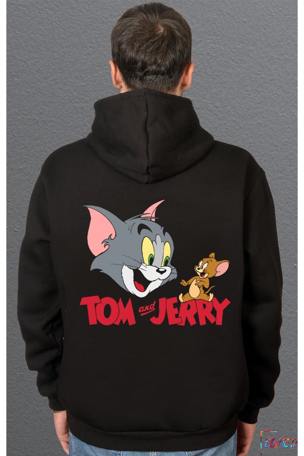 Tom and Jerry Cat Mouse Cartoon Cartoon Network Sweatshirt Unisex Hooded Hoodie