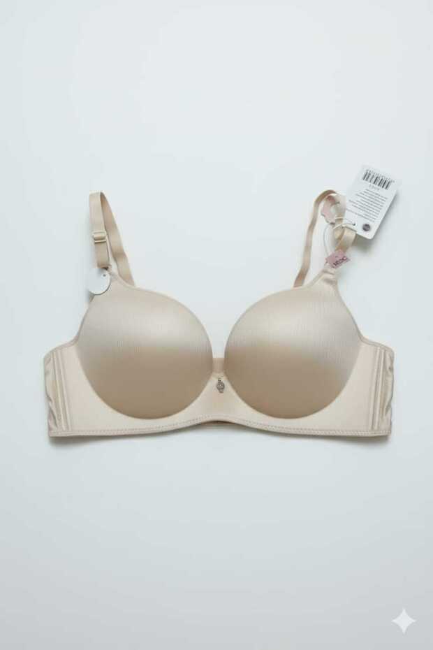 Best Bra Mila Women's Padded Supported Micro Bra - Beige / Brown / Dark Beige
