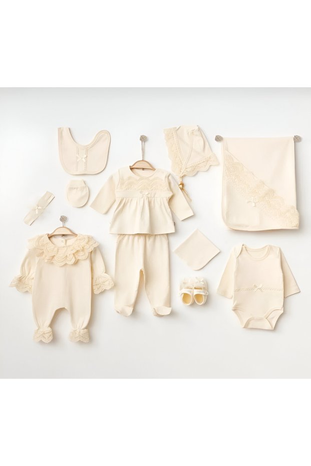 Newborn Premium Hospital Release Set of 11 – Stylish and Elegant with Lace Detailing