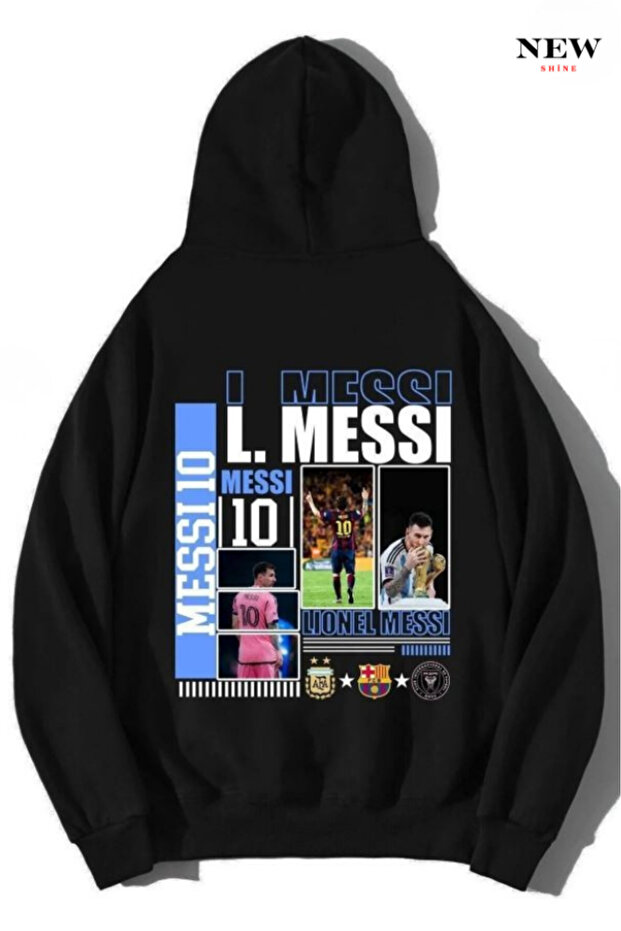 Unisex Oversized Lionel Messi Printed Hoodie