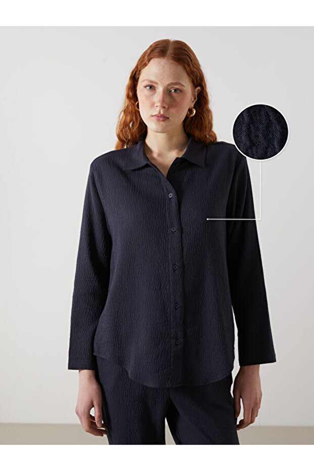 Regular Fit Textured Women's Shirt