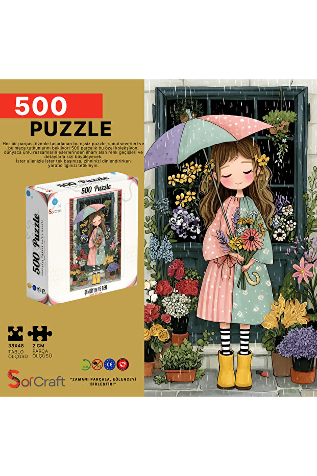 Soi Craft 500 Parça Puzzle Şemsiyem ve Ben Sade Bir Gün