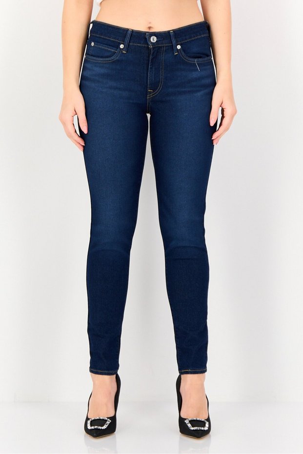Women Super Skinny Fit Washed Denim Jeans, Blue
