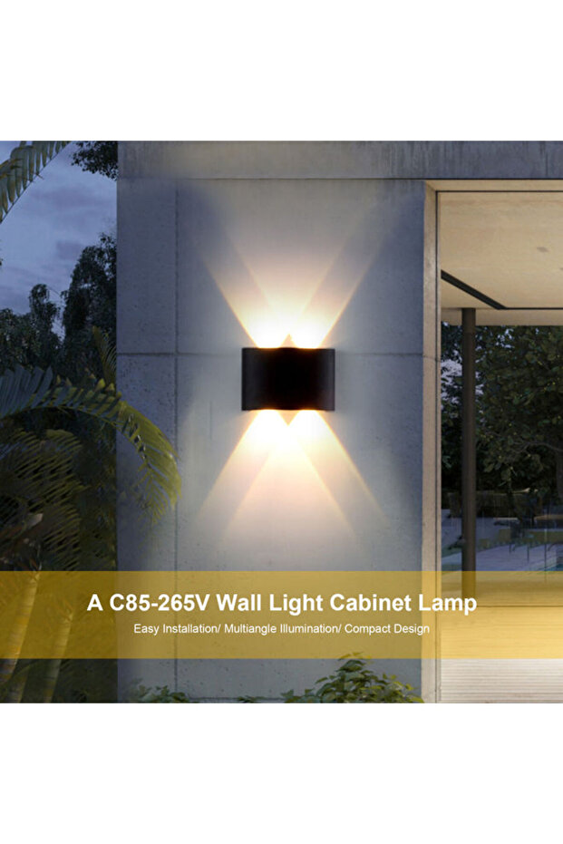 مصباح حائط أسود بقوة 4 وات - 5