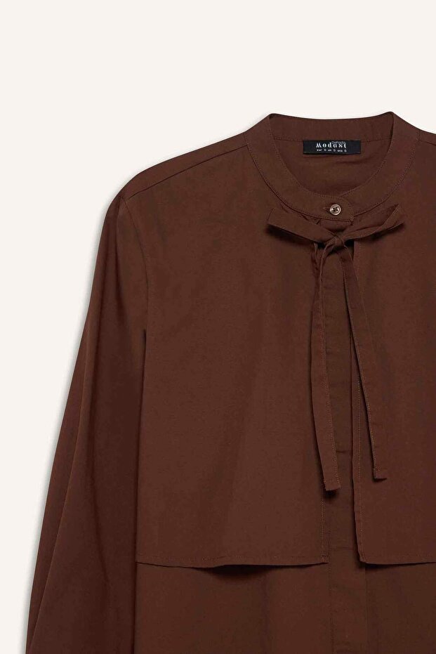 Relax Fit Poplin Uzun Kollu Tunik F3775AX25WN - 8