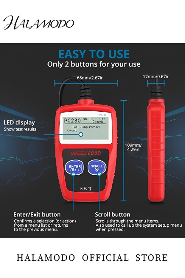Car OBD2 Diagnostic Scanner Code Reader Diagnostic Scan Tool Check Engine Failure Code - 5