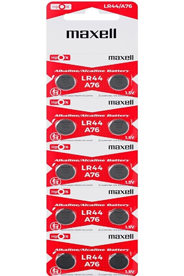 LR44 Button Cell Battery, 1.5V (Pack of 10)
