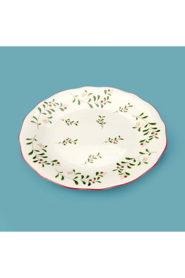 Kitchen Gonca Porselen Tatlı Tabağı - Renkli - 20 cm
