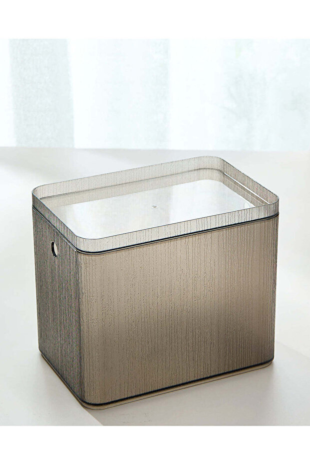 سلة تخزين سوداء مزخرفة - 1