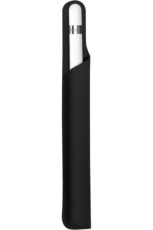 PencilSnap | Napa Leather Magnetic Protective Carry Case for Apple Pencil, 1st Gen (black)