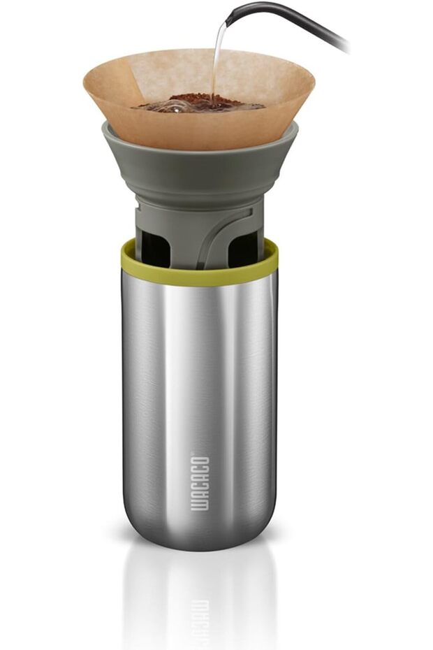 Cuppamoka Portable Drip Coffee Maker, Stainless Steel, 10 fl oz
