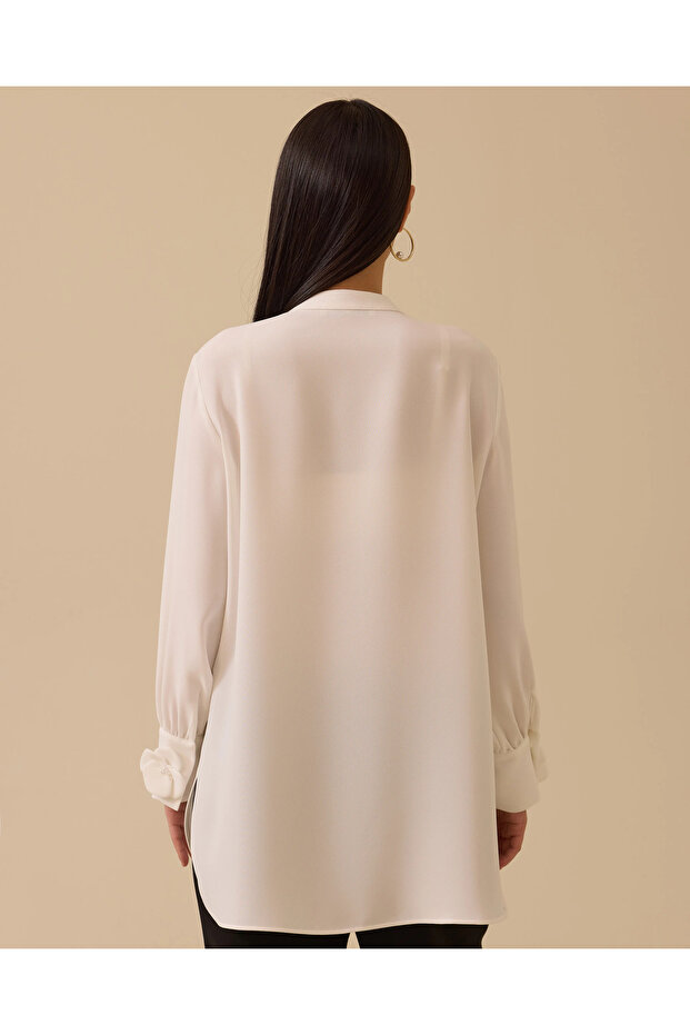 Çiçek Aplikeli Tunik - 3