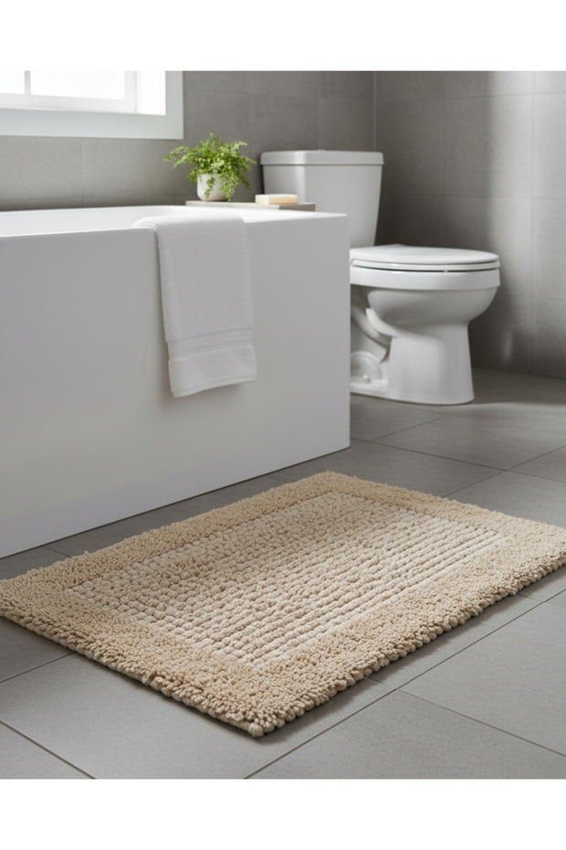 Taupe Textured Bathmat
