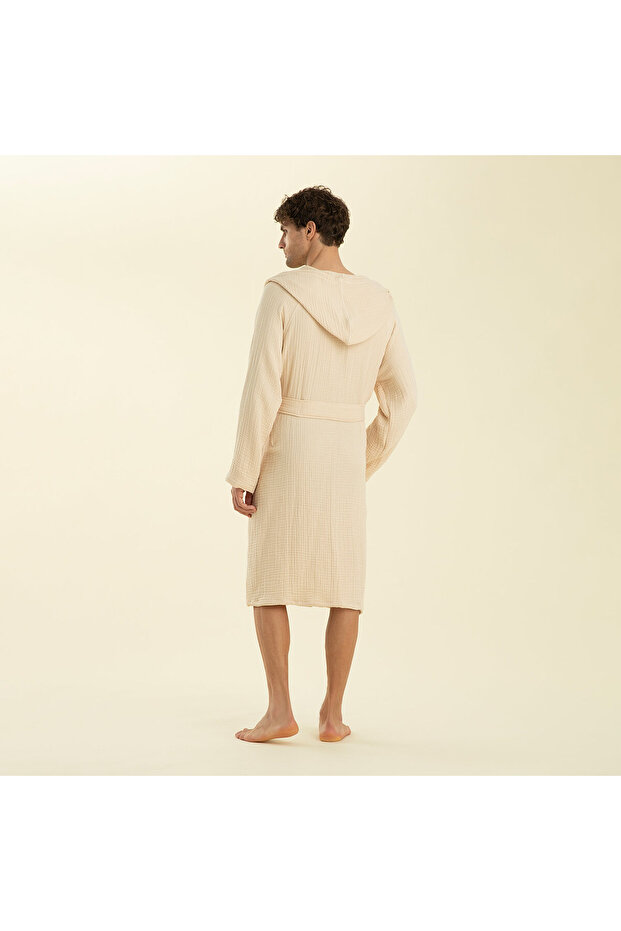 Armin Unisex Bornoz Bej - 4