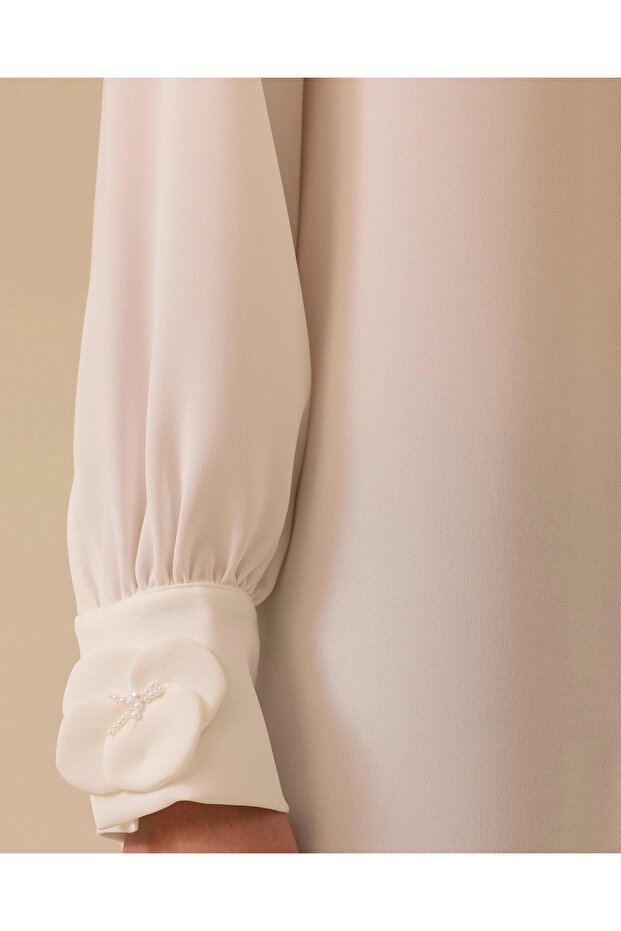 Çiçek Aplikeli Tunik - 5