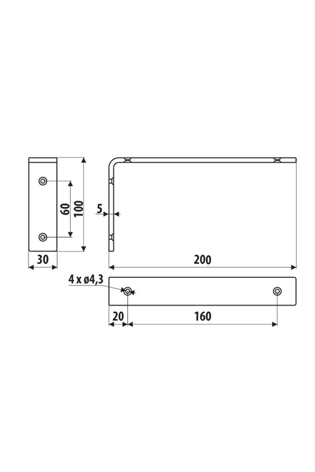 MP13 bracket, white fine texture matte - 2