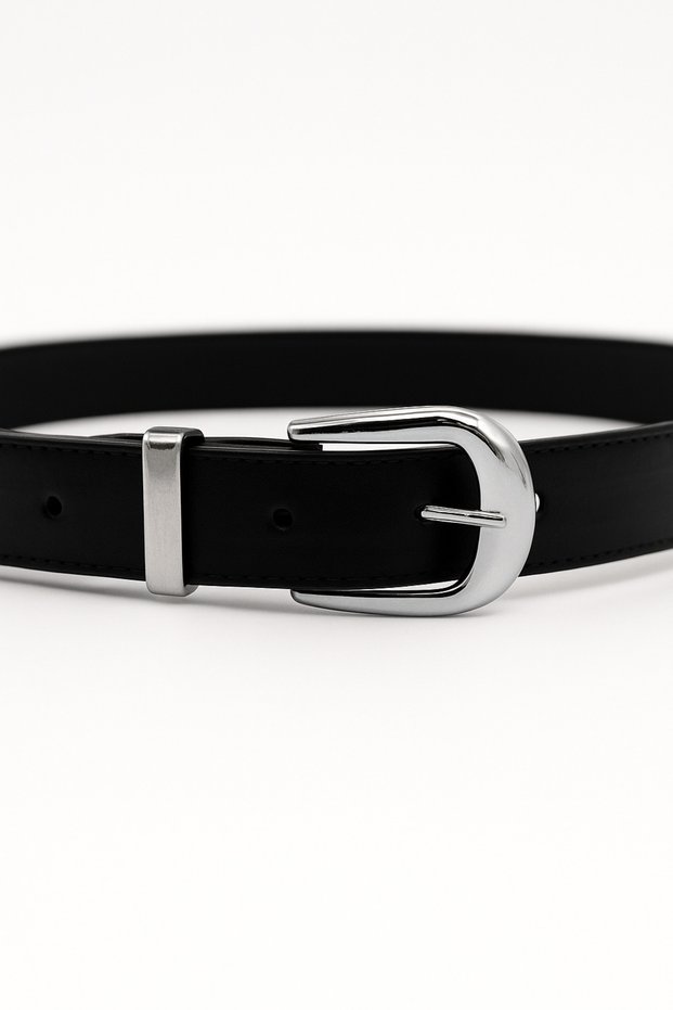 Women's Black Faux Leather Belt – for Stylish Everyday and Office Outfits