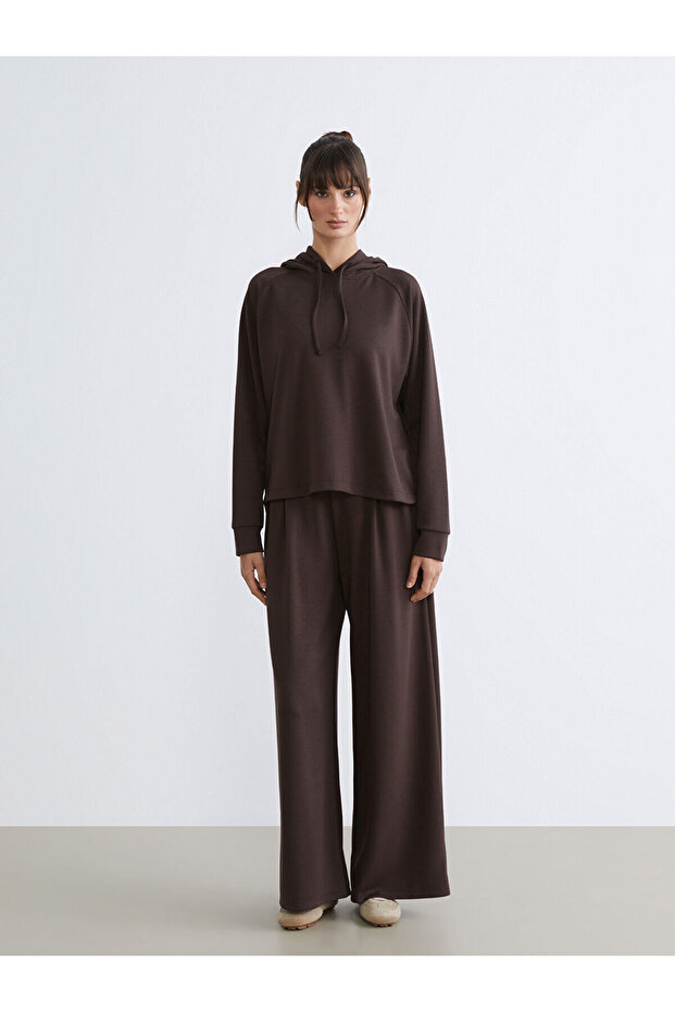 Two Mt Shop Quality Soulife Brown Combed Cotton Straight Standard & Regular Women's Sweatpants
