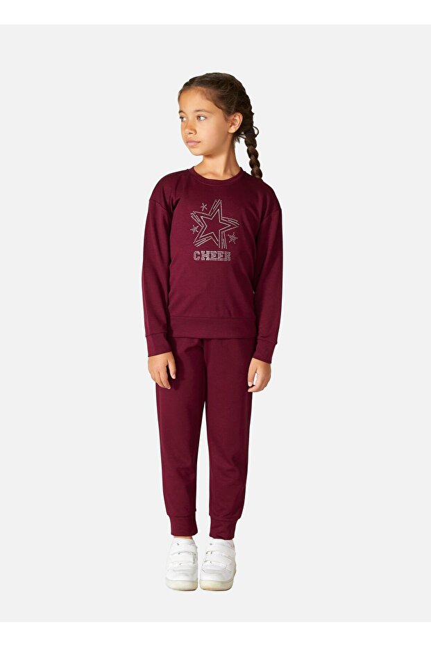 Girl's Burgundy Pajama Set 711