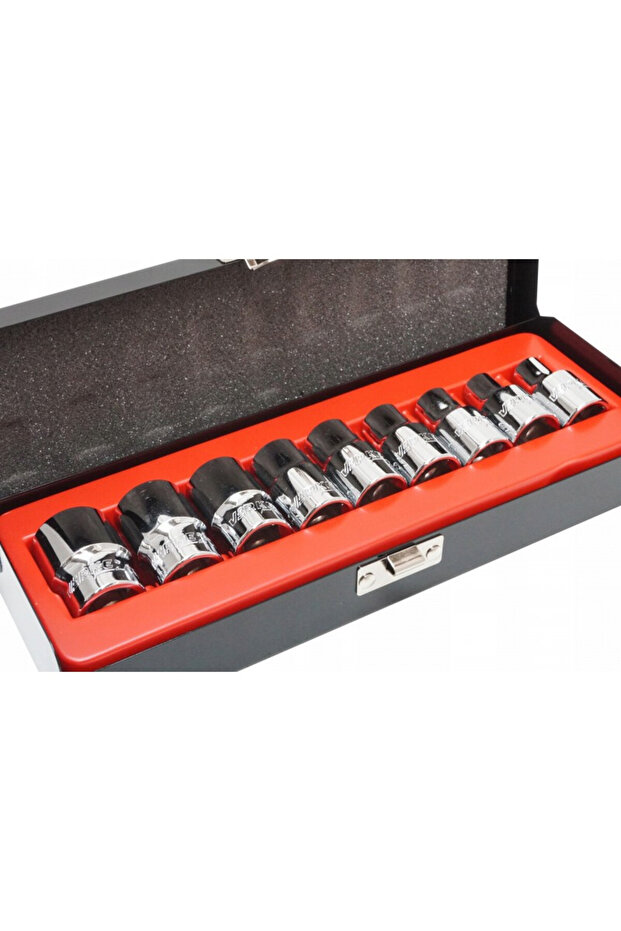 Set chei TORX 1/2" E10-E24 9 elemente VERKE V39111 - 3