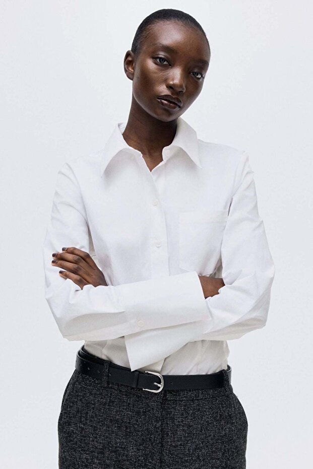 Fitted cotton shirt