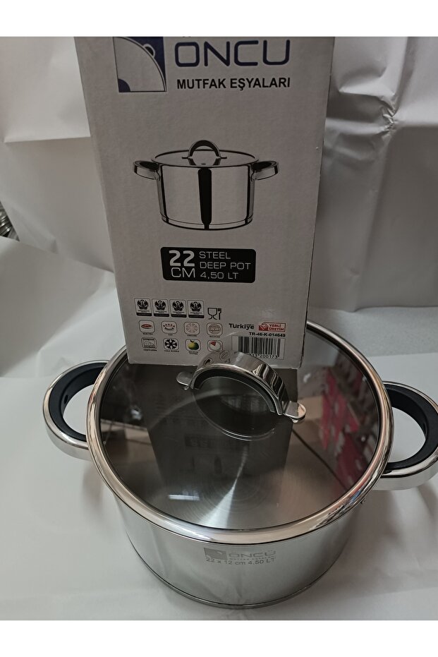 ÇELİK BUSE 22cm ÇELİK DERİN TENCERE - 4