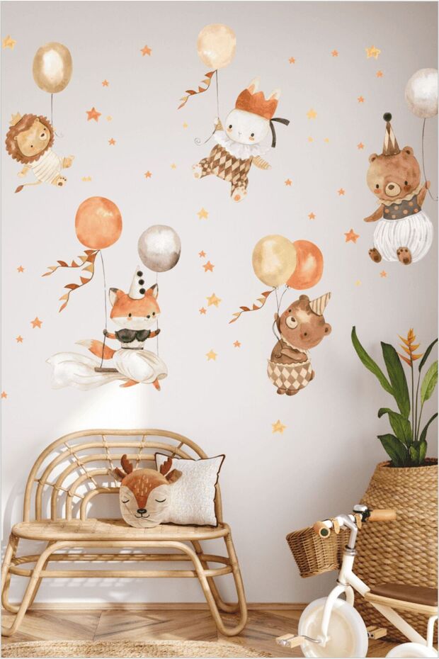 Cute Balloon Animals Children's Room Wall Sticker