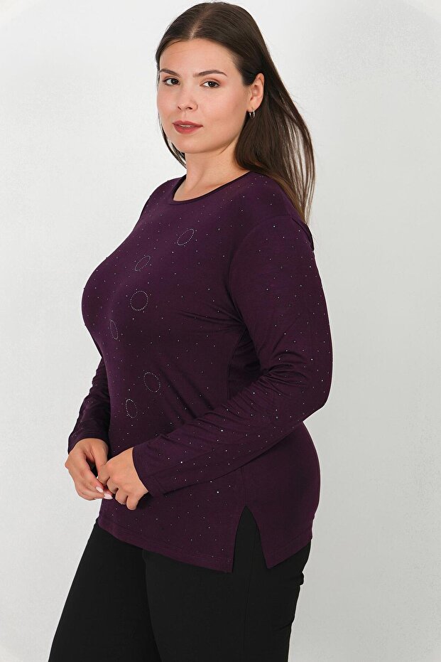 Stone Printed Combed Cotton Blouse - 4