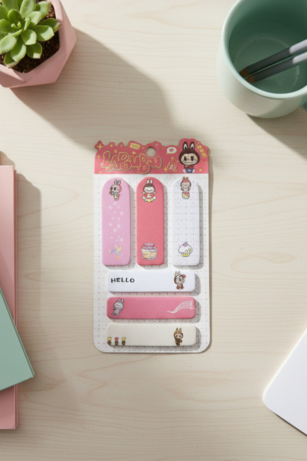 مجموعة ملصقات لاصقة ذات نمط شخصيات حمراء - 1