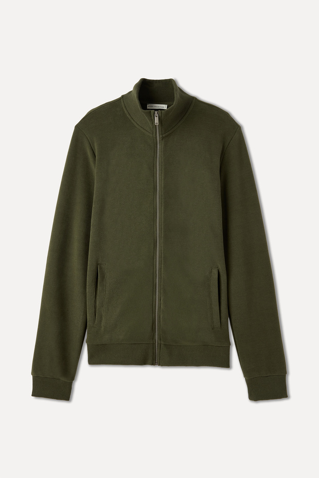 DİK YAKA FERMUARLI SWEATSHIRT - 1