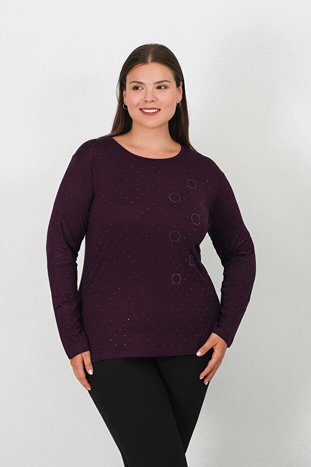 Stone Printed Combed Cotton Blouse - 2