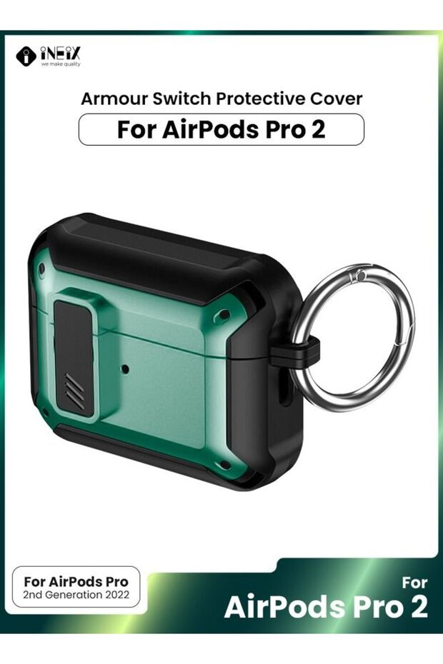 جراب كامل الجسم متين وقوي ومضاد للصدمات لجهاز Apple Airpod Pro 2-2022
