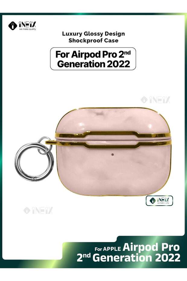 جراب فاخر لامع مقاوم للصدمات لجهاز Apple Airpod Pro 2-2022