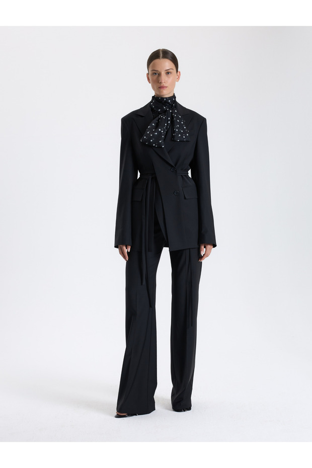 Siyah Minimal Blazer - 1