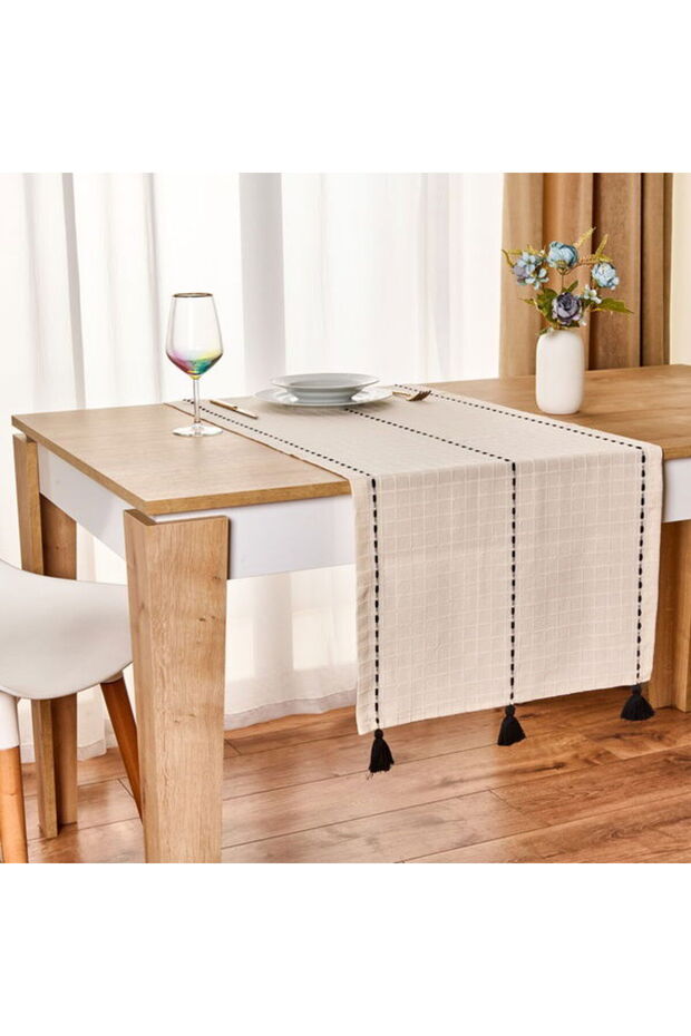 Soft Tasel Runner - Ekru - 50x130 cm - 1