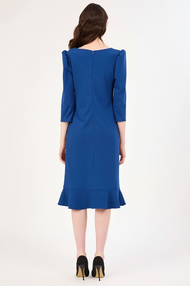 Likralı krep örme elbise - 2