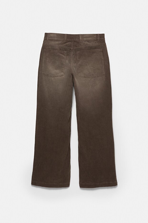 Çan kesim kadife pantolon - 6