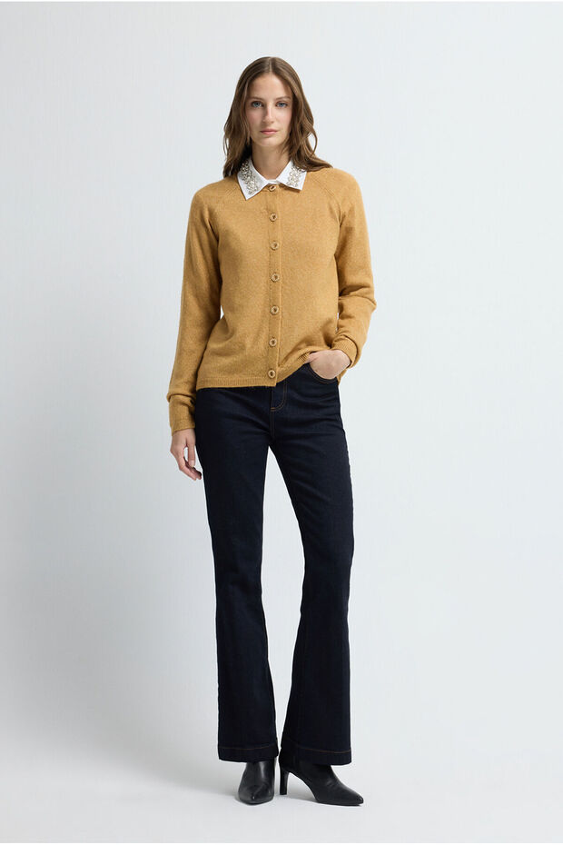 Bisiklet Yaka Triko Hırka - 4