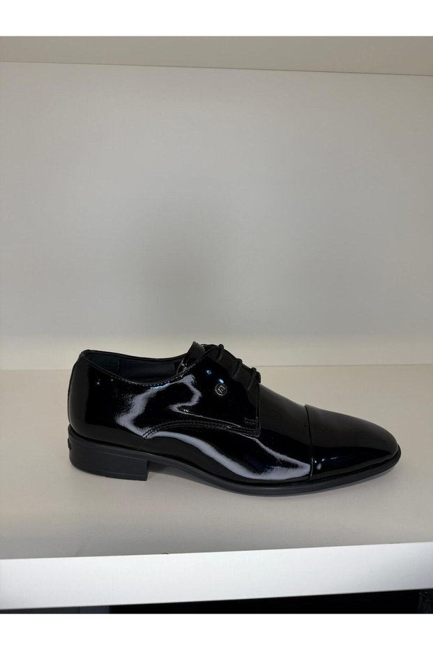 7028 Black Patent Leather Groom Shoes Suit Shoes Men's Classic Shoes