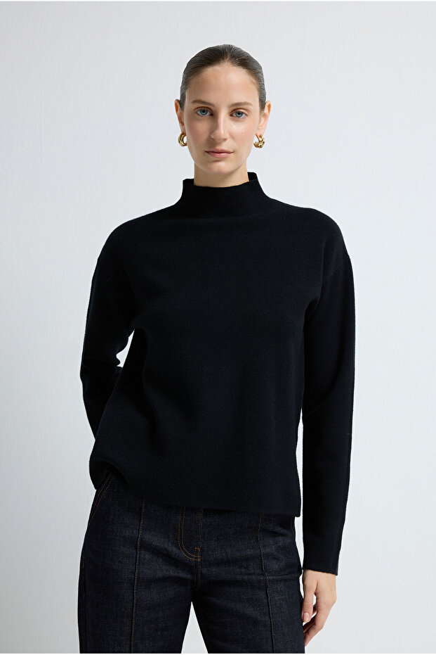 Balıkçı Yaka Triko Bluz - 1