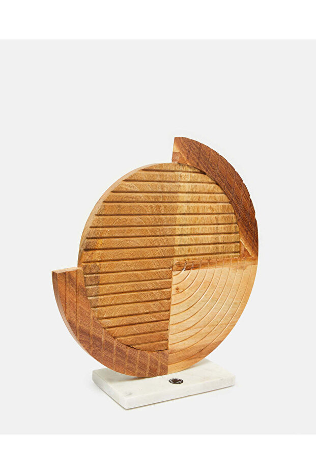 Brown Midmod Round Décor Accent - 4