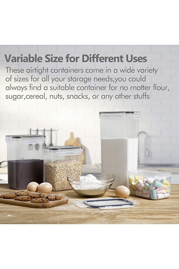 Set of 15 food storage containers, 4x0.8l /6x1.4l /4x2l /1x2.8l, labels and marker - 2