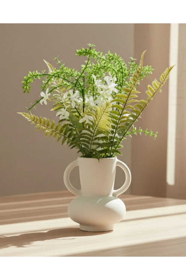 Artificial Flower In Cream Vase